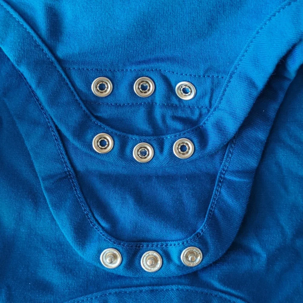 Hanna Andersson Baby Blue Long Sleeve Hedgehog Bodysuit Size 3-6 mos.